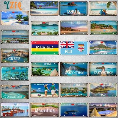 Flag Metal Retro Signs with Aesthetic Appeal Ideal Travel Souvenirs To Beautify Wall Decoration In Home Showcasing Vintage Style