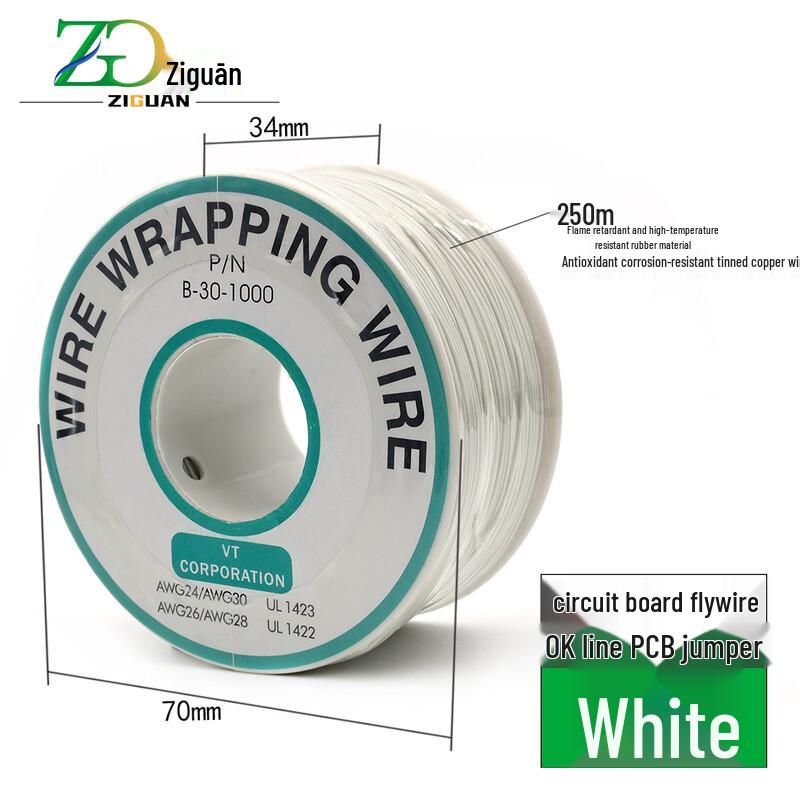 ZIGUAN 30AWG OK Laidas Vienagyslis Varis PCB Šuoliams, 250m