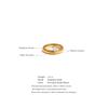 Yhpup Delicate Shiny Cubic Zirconia Round Polished Ring for Women Smooth Stainless Steel High Quality Fashion Jewelry