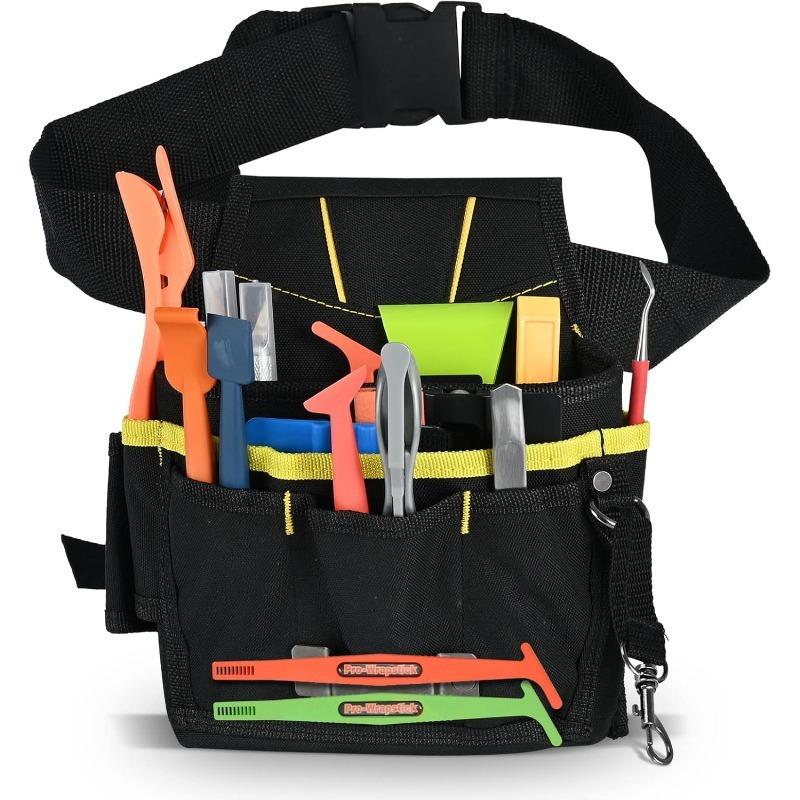 Multifunctional Tool Waist Bag with Multiple Pockets Adjustable Waist Strap Organizer for Tools, Screwdrivers,Tapes,Electricians