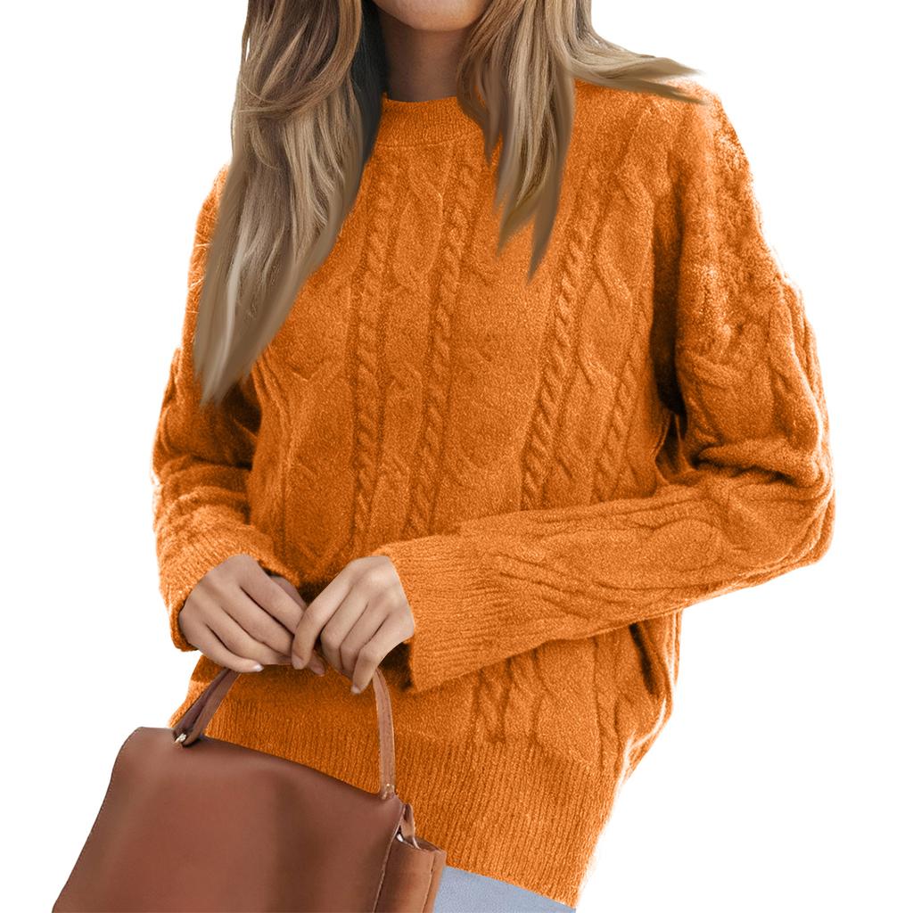 Damski sweter casualowy z luźnej dzianiny