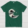Astronaut Surfing Kanagawa Wave by Tobe Fonseca Cotton Summer Casual Cool Loose T-Shirt