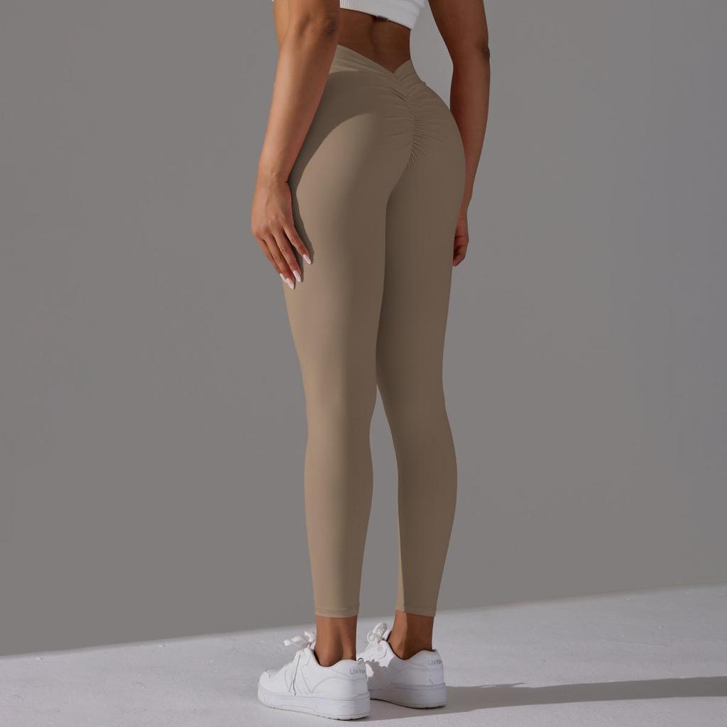 Naked, Skin Friendly, Hip Lifting Yoga Pants With No Awkward Lines, Leggings, High Waisted, Elastic Fitness Pants, Women's Cropped Pants