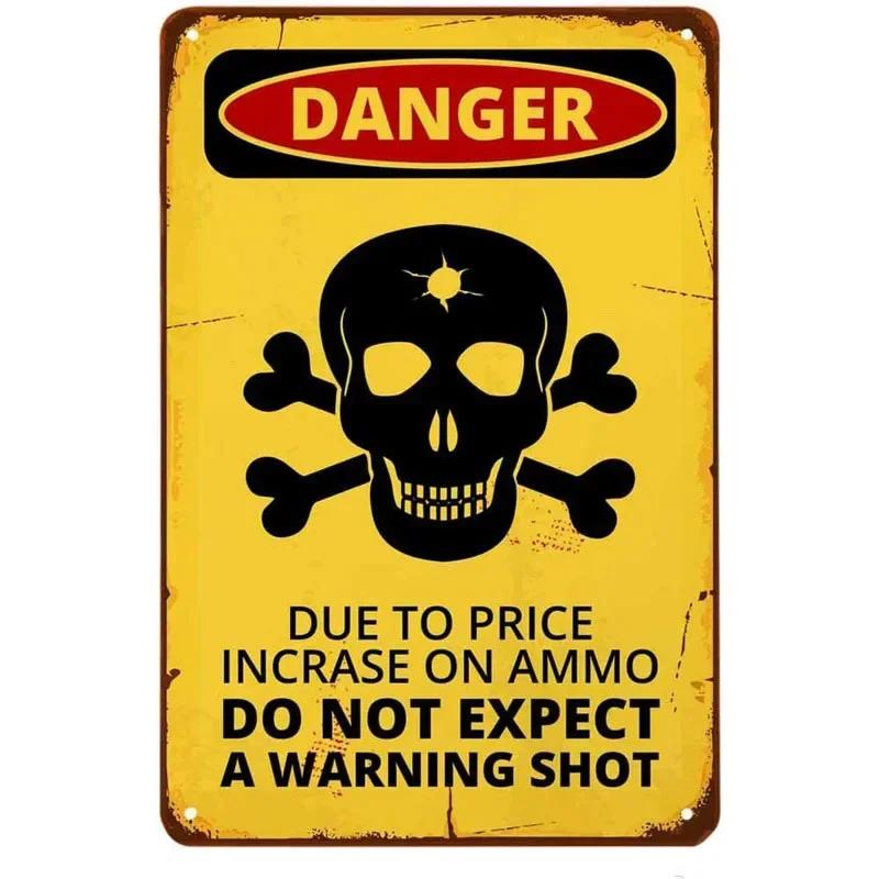 Vintage Danger Warning Metal Tin Signs  Dont Enter Wall Posters Plaque  Iron Painting Decoration for Garage Garden Cafe Club Bar