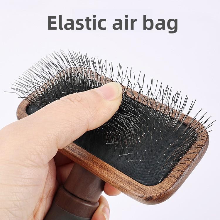 Dog Hair Pulling Needle Comb Bamboo Wood Air Cushion Pet Comb Fluffy Hair Combing Special Cat Hair Comb Dog