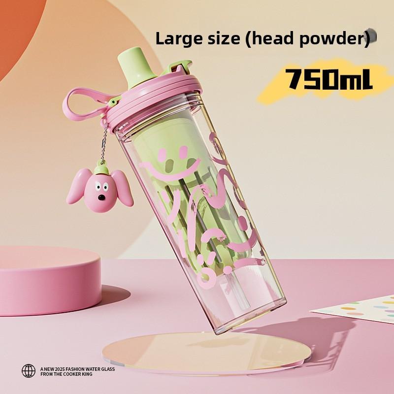 Pc Straw Water Bottle For Girls With Double Drink Design Perfect For Summer Use