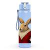 1PC Rabbit Drinking Wine Funny Print 750ml Color Plastic Sports Water Bottle Leakproof Flip Straw Lid Suitable for Sports Office Home Use