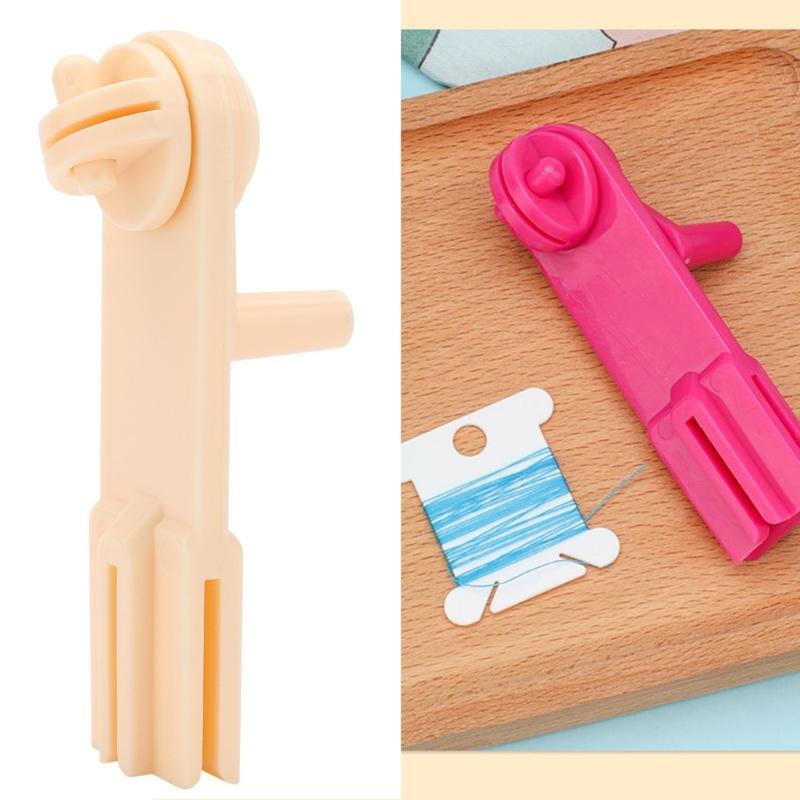 Hand Cranked Thread Winder Portable Embroidery Thread Organizers ABS Thread Spool Winder For Embroidery Sewing