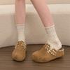 Autumn New Thick Soled Height Increasing Anti Slip Women's Shoes Casual and Comfortable Half Slippers 2026