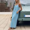 2026 Spring Women's Casual Loose Solid Color Spaghetti Strap Dress