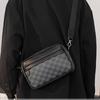 Verbesserte Lässige Karierte Tasche Umhängetasche Crossbody-Tasche Bauchtasche Rucksack Herrentasche Kleine Quadratische Tasche Kameratasche