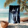 proof beach towel with resident Evil pattern - soft,absorbent,quick-drying,machine washable - perfect for swimming,camping,bathing