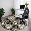 1pc Leopard Pattern Office Round Area Rug, Indoor Mat Suitable For Office, Under Office Chairs Bedroom Living Room Home Decor, Room Deco 099