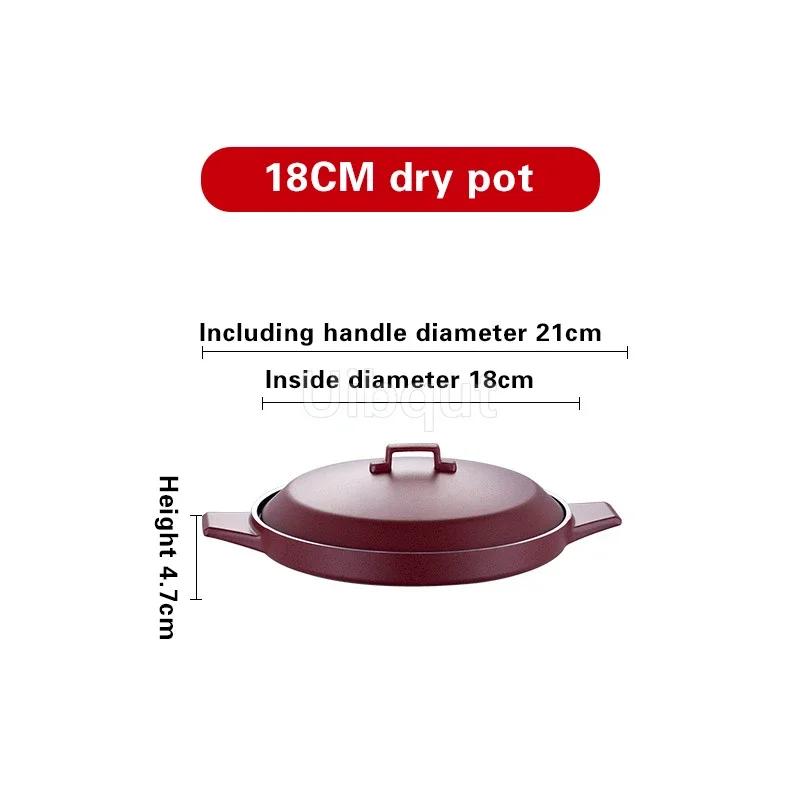 Universal non stick cookware for induction cookers Commercial Chinese style aluminum shallow soup pot Vintage fish head pot