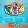 Floating Pool Drink Cooler Inflatable Beverage Holder with Cup Trays for Summer Parties Beach Events Water Fun Activities