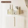 ABXTAO No-Drill Wall-Mounted Toothbrush Holder with Toothpaste Dispenser