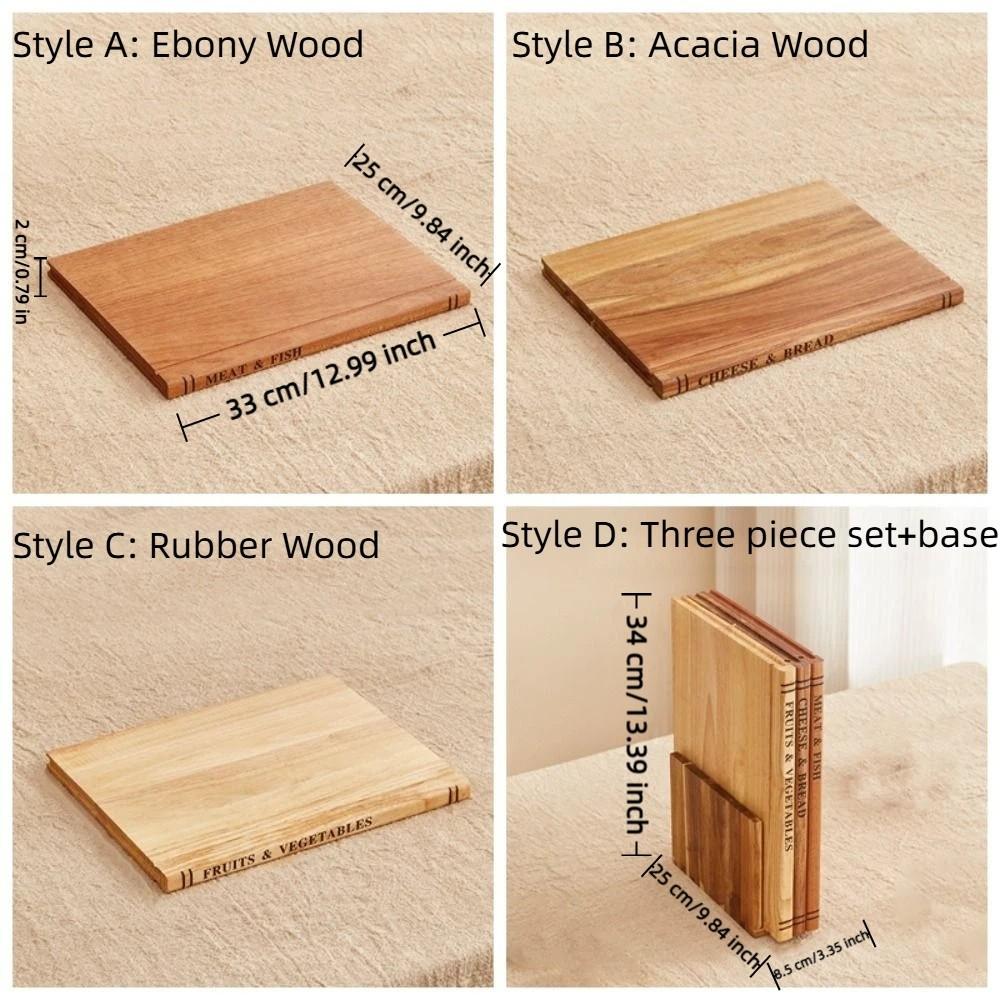 1/3 Pieces Multi-Functional Wooden Cutting Board Thickened Serving Board Chopping Board  Restaurant