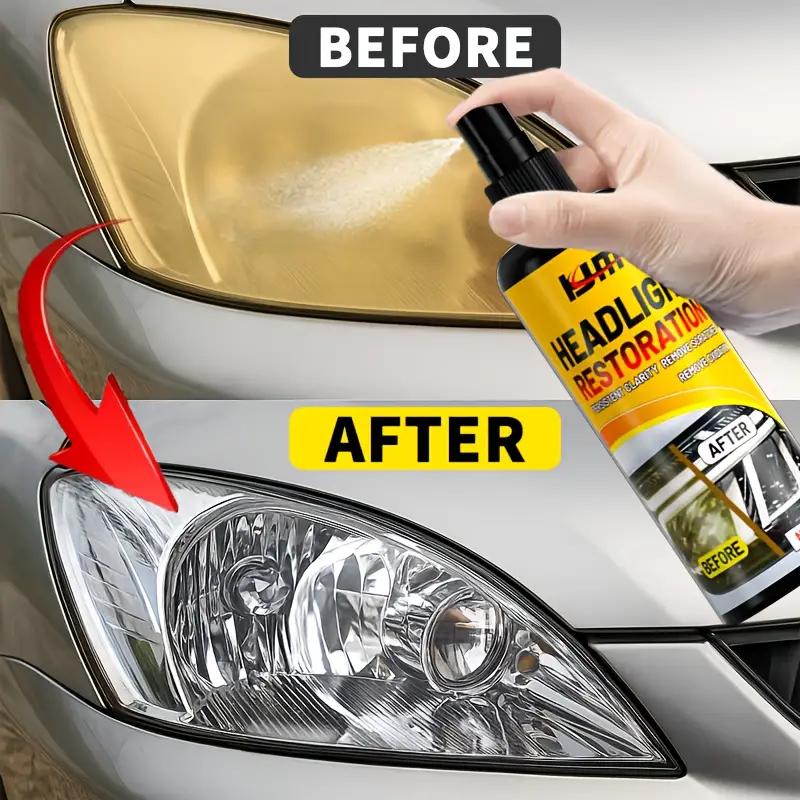 Headlight Restoration Kit-Advanced Restoration Solution,Clear and Bright Headlights,Prevent Yellowing and Oxidation,Long-Lasting