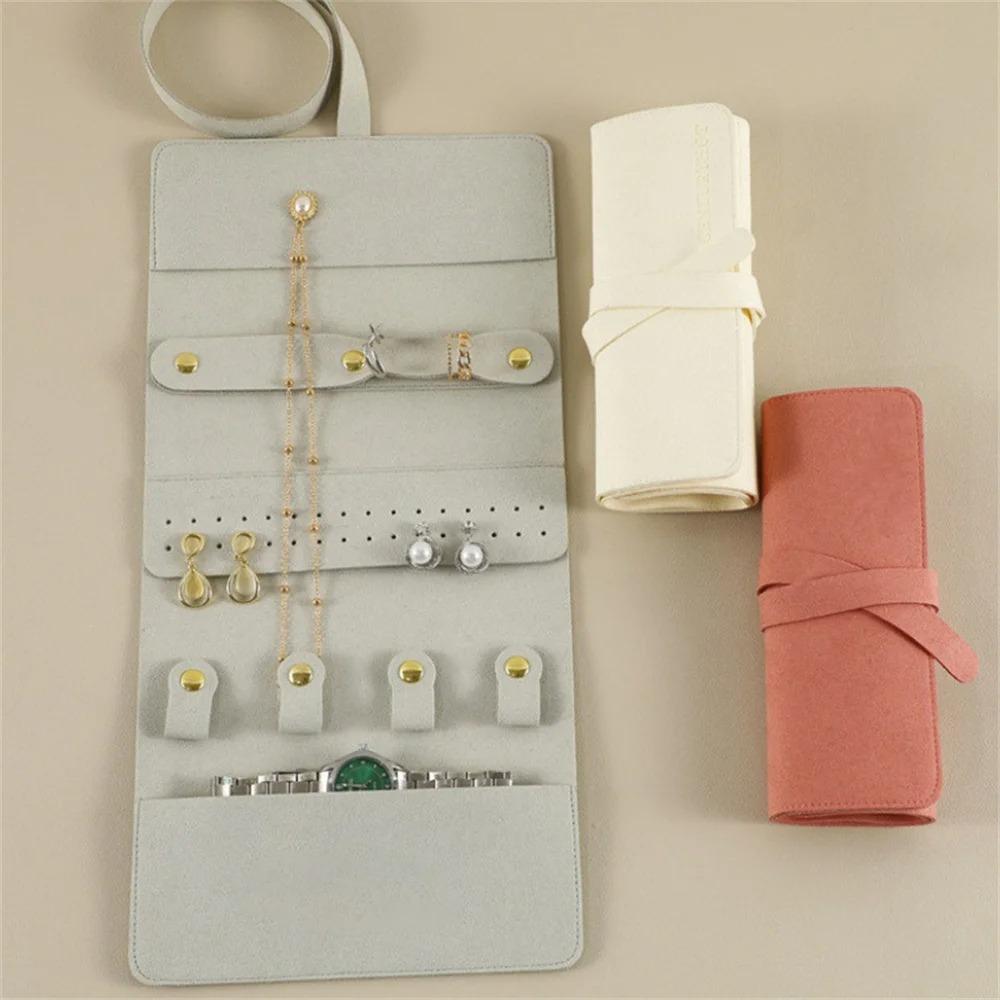 

Microfiber Jewelry Storage Pouch Travel Bags Jewelry Storage Bag New Foldable Jewelry Case Travel