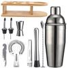 Bar Shaker Shaker Stainless Steel Japanese Shaker Semicircular Cocktail Shaker 10-Piece Set