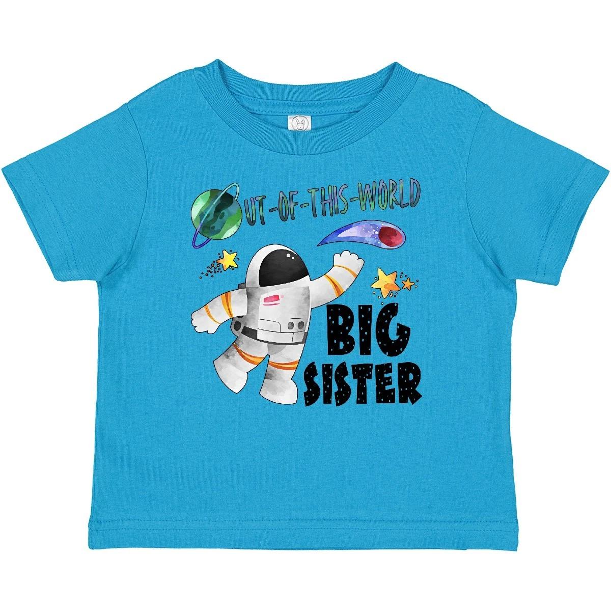 Inktastic Out Of This World Big Sister Astronaut In Space Baby T-Shirt Family 150