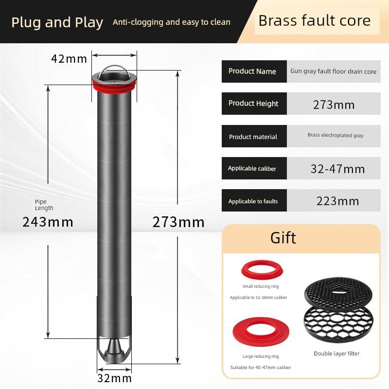 Extended Drain Core for Bathroom Sewer Outlet, Anti-Odor Repair Tool, Special Long Inner Core