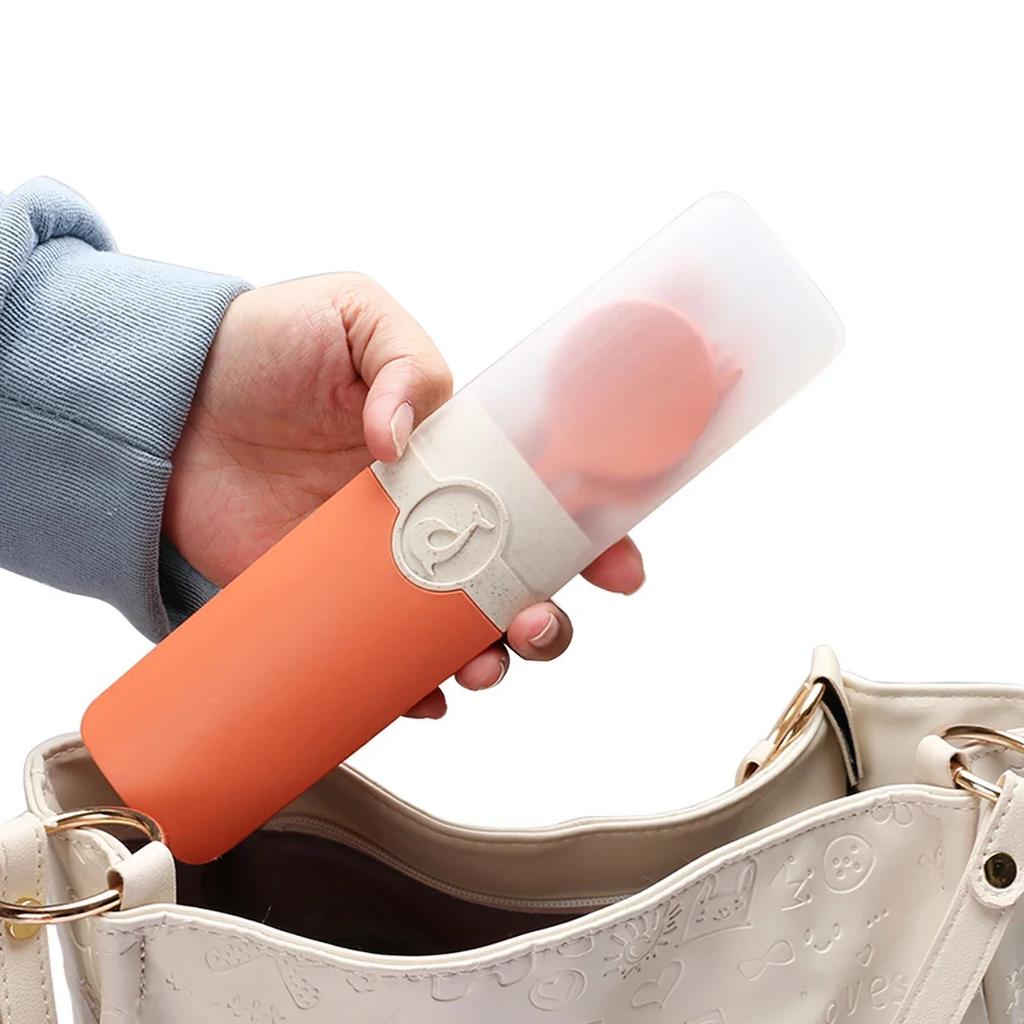 5Pcs Wheat Straw Dinnerware Set Portable Tableware Knife Fork Spoon Eco-Friendly Travel Cutlery Utensil Box Chopsticks