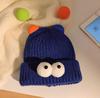 Style Hat Versatile Cute And Funny Big Eye Womens Warm Hatscaps Knitted