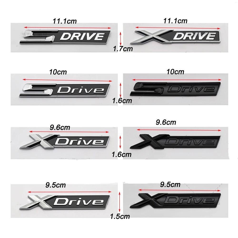 ABS Car Rear Trunk Letters Emblem Badge Fender Side Sticker For BMW XDRIVE SDRIVE 3 5 Series X3 X5 M3 M5 E46 E90 E83 F20 F30 CJ7