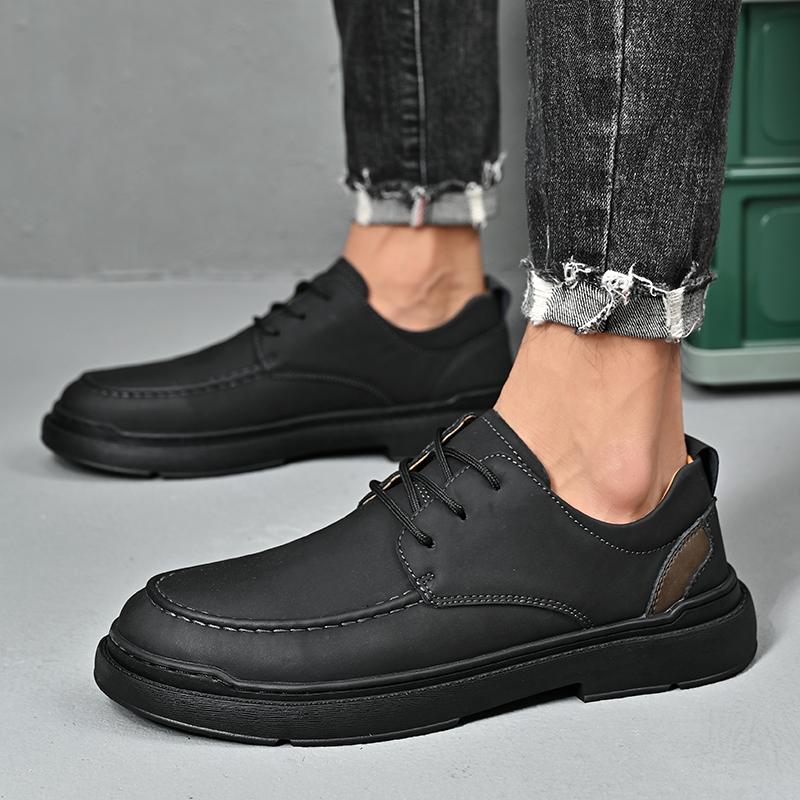 Casual Men's Leather Shoes Trendy Minimalist Design Style Outdoor Fashion Party Daily Business Office Youth Men's Quality Shoes