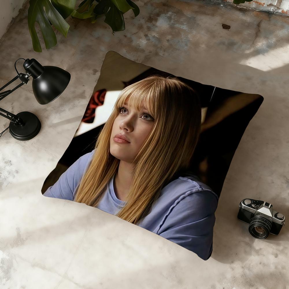 Singer H-Hilary Duff Actor cushion cover Home Office Convenient Nordic Simplicity Hit With Zipper Cushion Cover