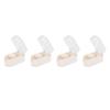 4pcs Wall Mounted Tooth Brush Case Clear Non Punched Self Adhesive Hanging Tooth Brush Cover Cap for