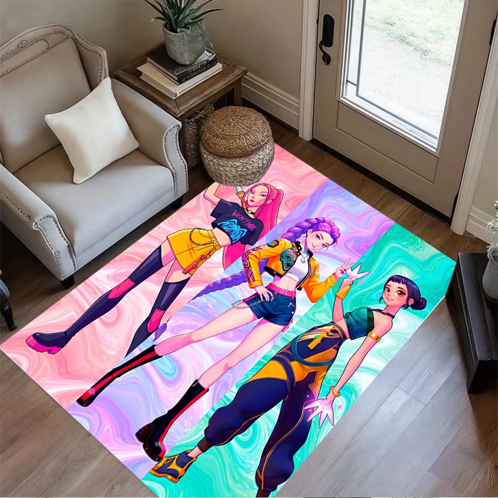 Galactic Glamour Squad Area Rug Suitable for Hallway Dormitory Decorate room Game Room Antislip Carpet Anime Office Decor Spiritual Gift