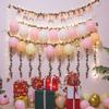 Pink Artificial Sakura Flower Vine LED String Lights Wedding Decoration Garden Arch Hanging Party Home Room Decor Flower Garland