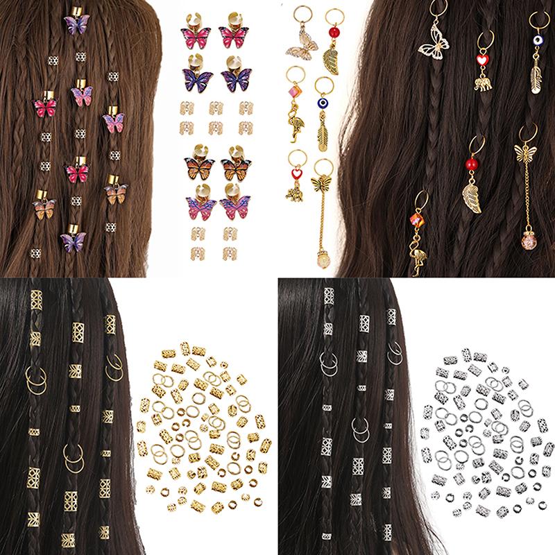Dreadlock Haarringen Verstelbare Manchetten Clip Haarvlechten Vuile Vlechten Kralen Haarspeld Haaraccessoires Hoofddeksels Voor Vrouwen Meisjes
