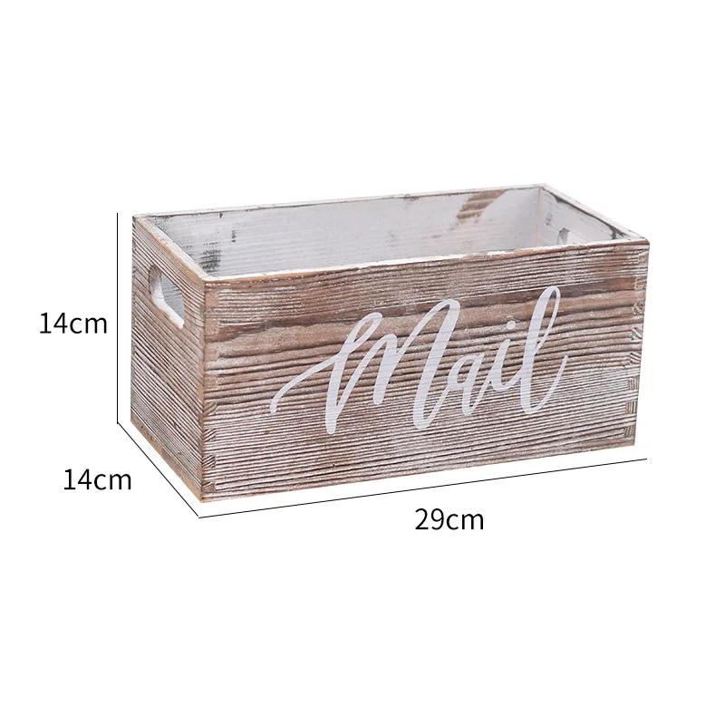 Wooden Jewelry Storage Box Pine Wood ID Paper Towel Desktop Finishing Storage Wooden Box