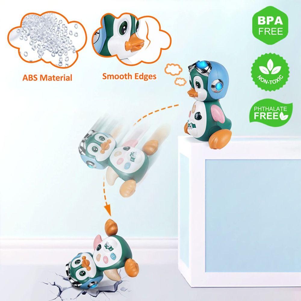 Electric Electronic Musical Penguin Crawling Penguin  Development Toys   Birthday Gift