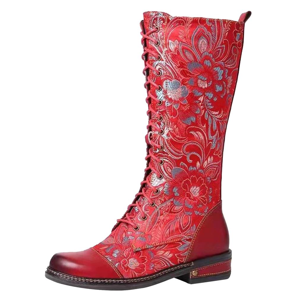 Botas vaqueras para mujeres bordadas florales huecas tótems bordados  comprar a buen precio — entrega gratuita, reseñas reales con fotos — Joom