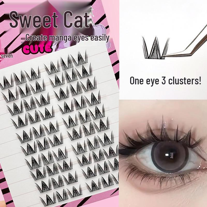 10-Row Autumn Leaf & Sunflower Faux Eyelashes - Flat, Glue-Free