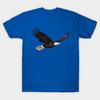 Men Black Print T-shirt Eagle No-Cut Transfer Paper Print Cotton Tshirt