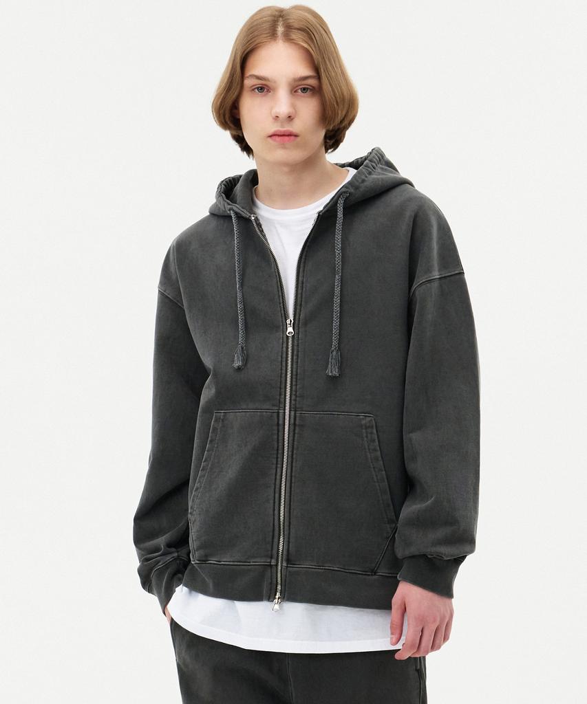 Topboy [2Pack] Weight Pigment Two-Way Oversized Zip-Up Hoodie (Type B)