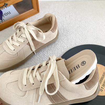 LZ6050 Cowhide/latex Insole/platform Ugly Cute Moral Training Shoes Women's Board Shoes Casual Hong Kong Style Explosion 2024 New Models