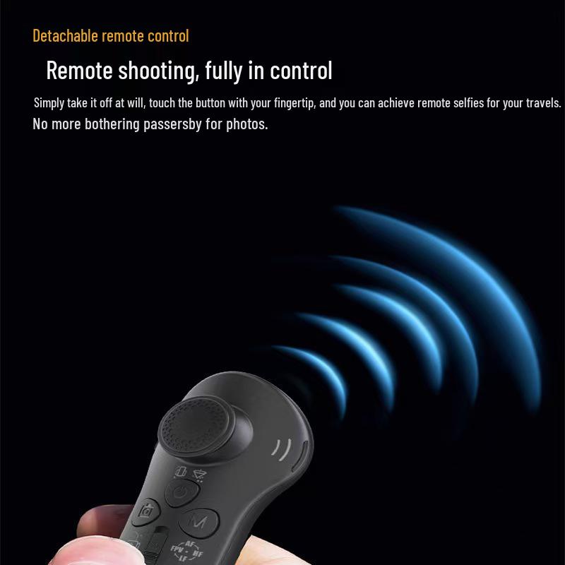 M3 Mobile Phone Stabilizer: 3-Axis Anti-Shake Gimbal with AI Face Tracking & Detachable Remote for Live Streaming and Handheld Shooting.
