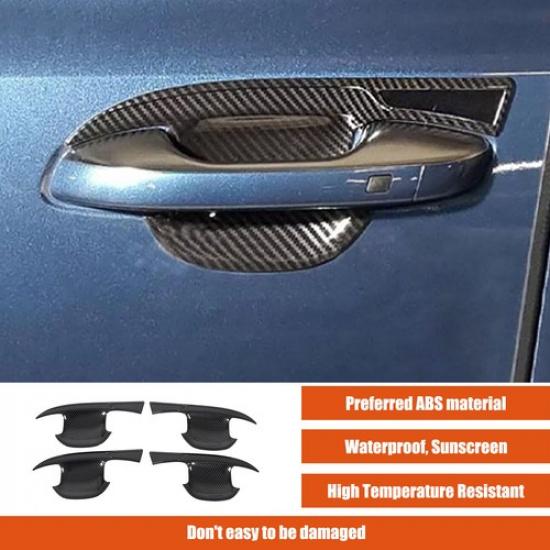 ABS Carbon Fiber Exterior Outer Door Bowl Cover Trim For Kia Sorento MQ4 -25