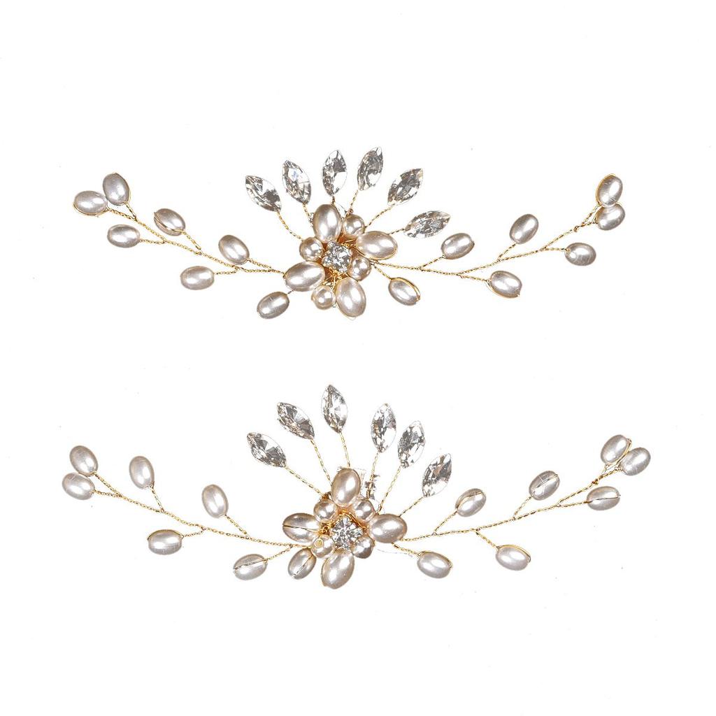 1 Pair Women Bride Accessories Brooch Shiny Clips Charm Buckle Wedding Shoes Decorations Pearl Shoes Clip