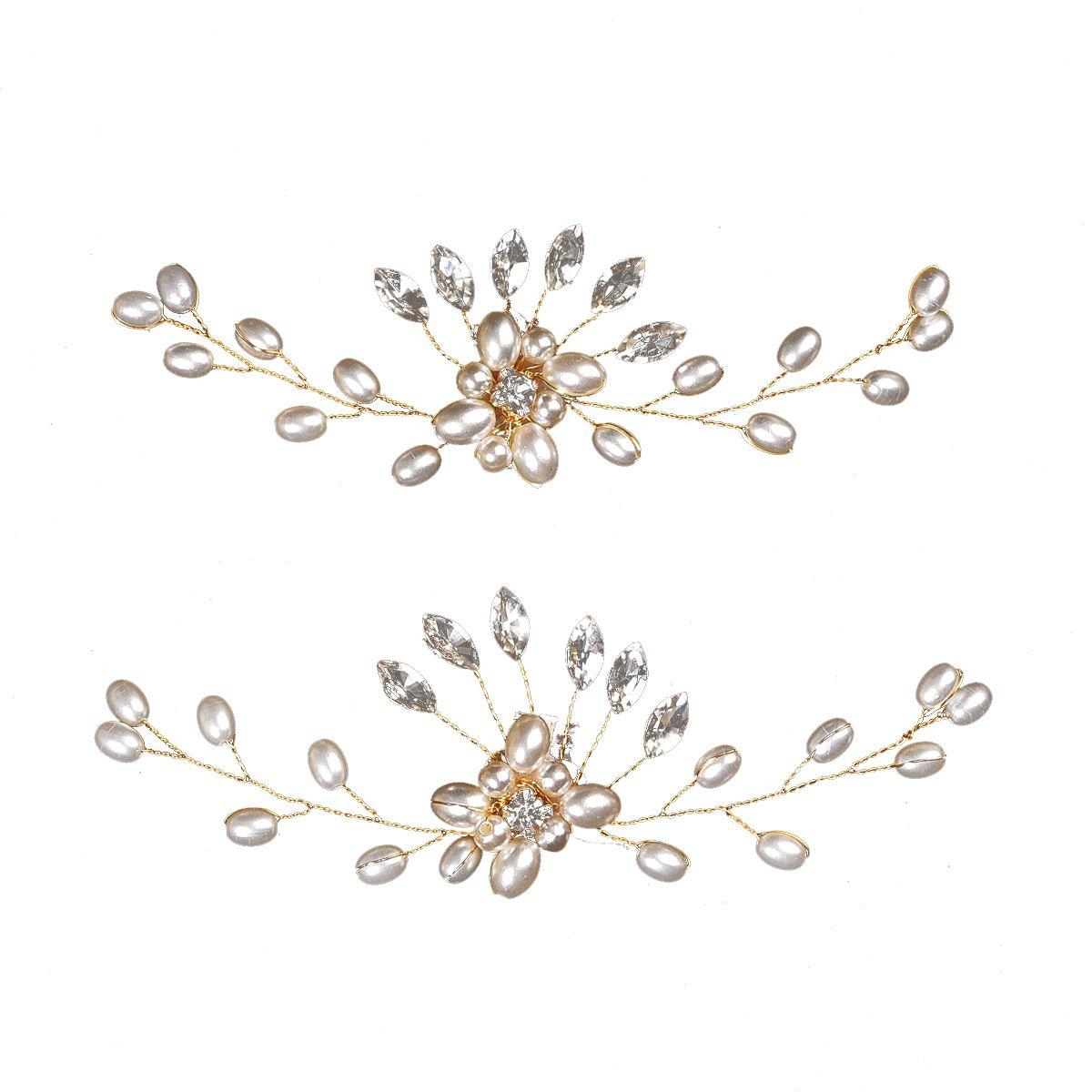 

1 Pair Rhinestone Bride Accessories Brooch Wedding Shoes Decorations Pearl Shoes Clip Shiny Clips Charm Buckle