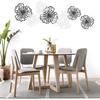 7 Piece Metal Wall Decor for Living Room, Boho Double Layered Iron Flower Wall Hanging Art, Aesthetic Indoor Metal Wall Sculpture Decor for Bedroom