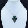 Natural Malachite Gemstone Silver Pendant in 925 Sterling Silver- Handmade Design, Everyday Wear Jewelry, Unique Pendant Wadding Gift