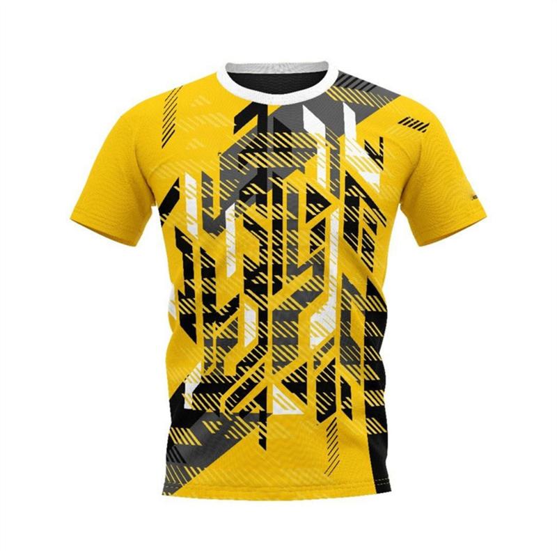 

Fashion Geometric Graphic Sports T Shirts For Men Summer Casual Running Badminton Football T-shirt Loose Breathable Fitness Tees XS
