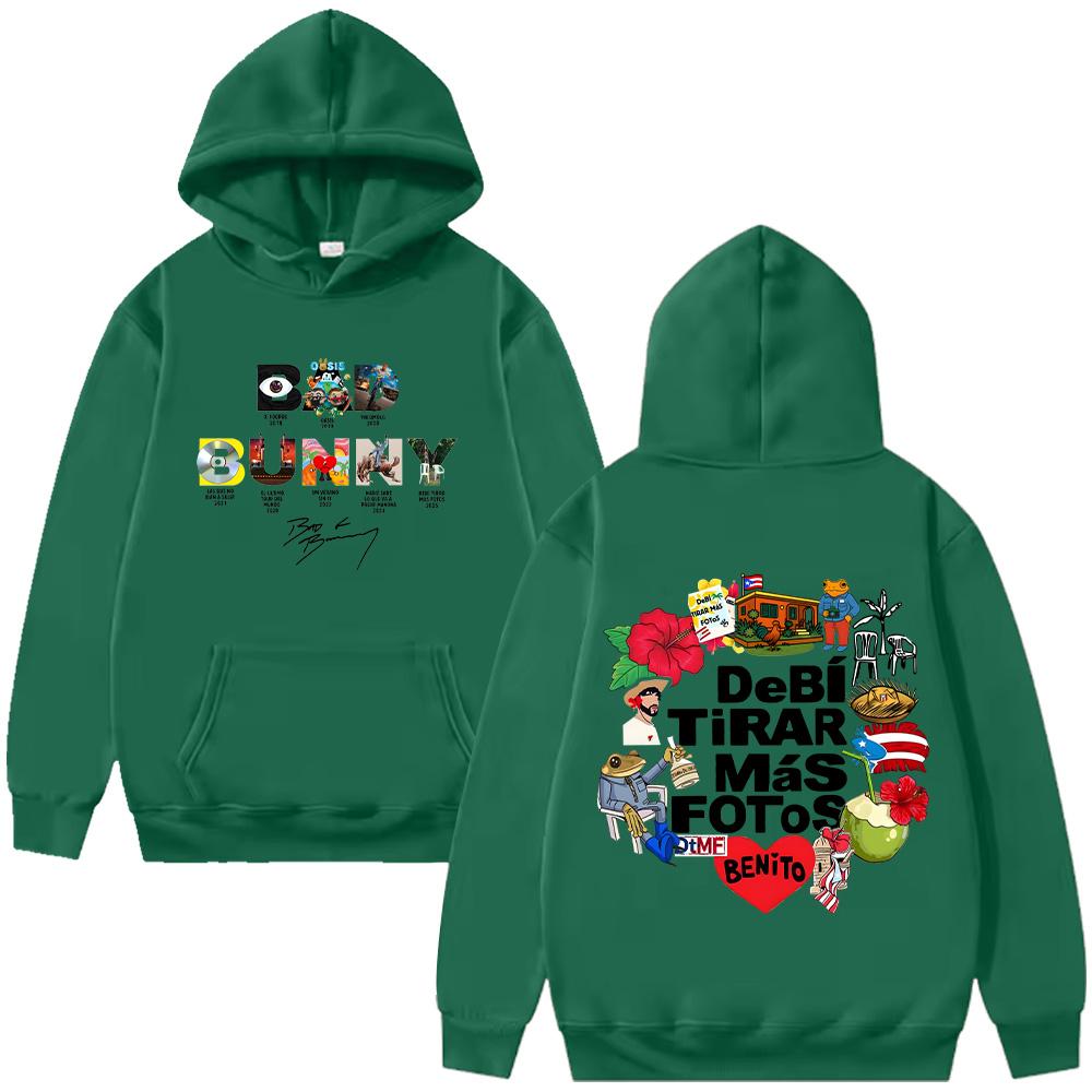 Bad Bunny X Debi Tirar Mas Fotos World Tour 2026 Hoodie  Men's Clothes Casual Hoodie Retro Fashion Y2K Comfort Unisex Sweatshirt